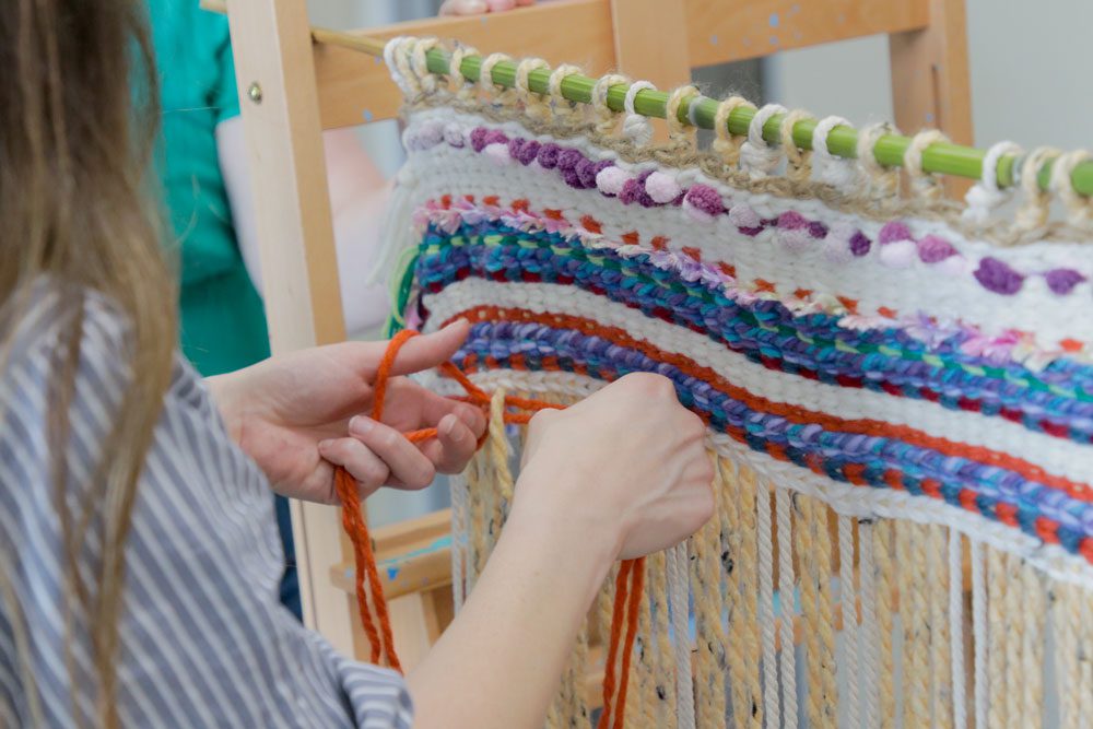 Mai-Wel provides mentoring to people in a broad range of creative art styles, including fibre art and weaving.