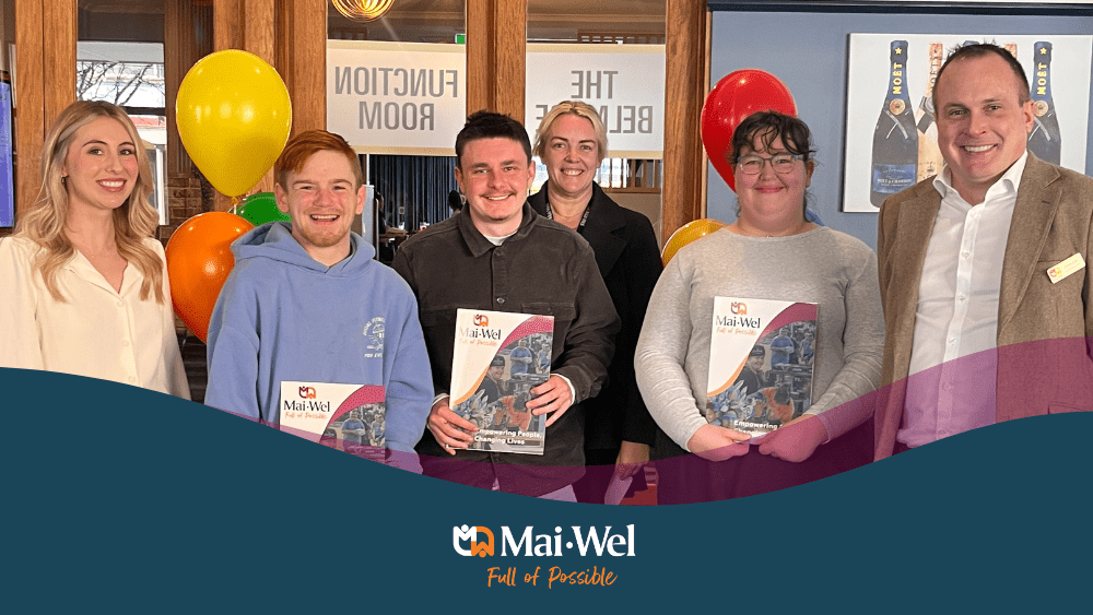 NexGen Graduates with representatives from Mai-Wel and partner organisations celebrating youth leadership