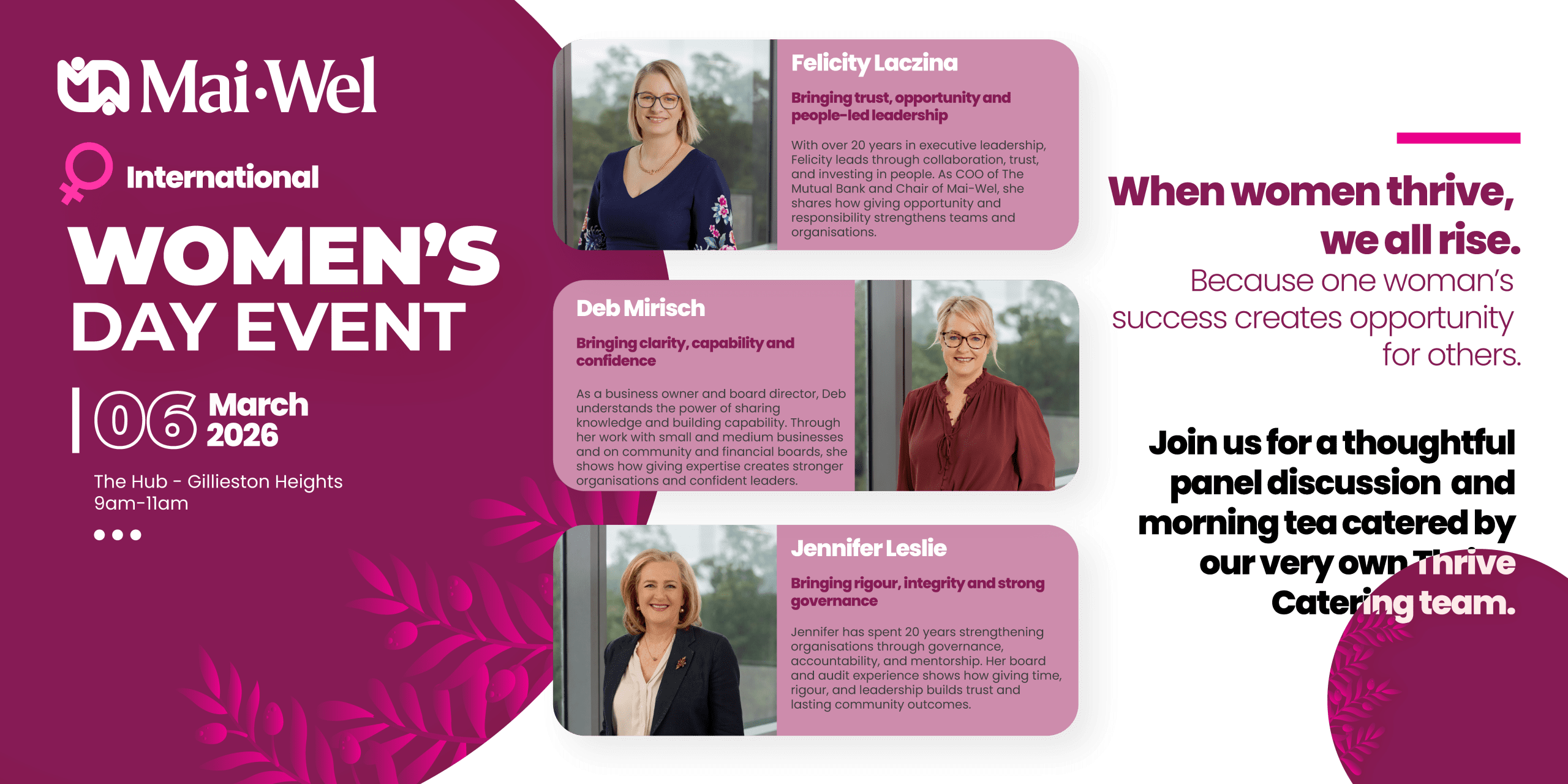 Mai-Wel International Women's Day 2026, 6 March 2026, The Hub - Gillieston Heights